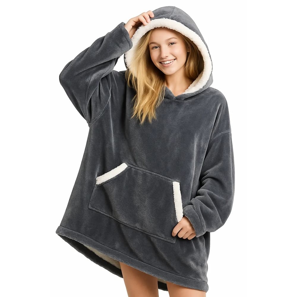 🔥 BLUZA KOC OVERSIZE XXL – Ciepło, Wygoda i Miękkość w Jednym