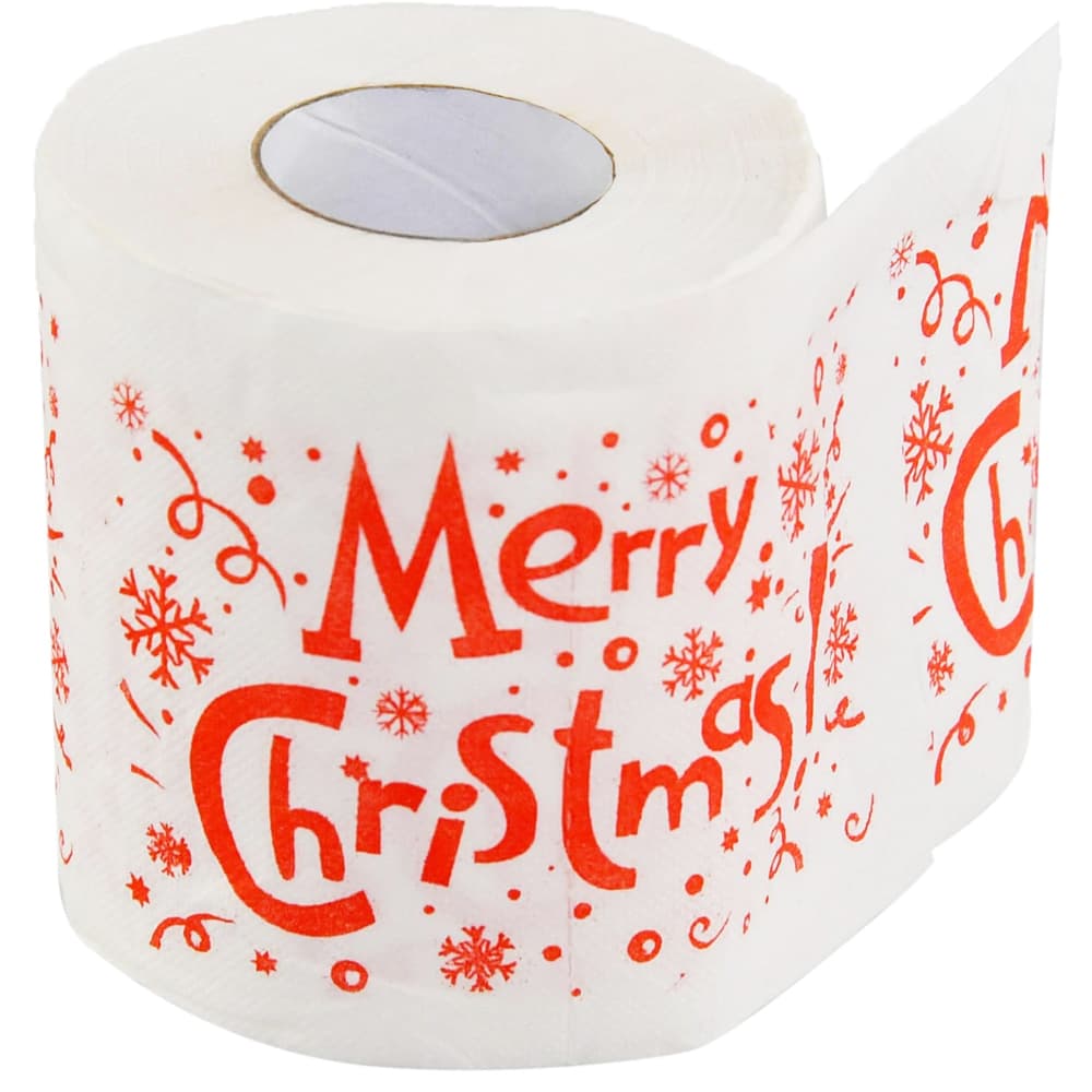 Świąteczny papier toaletowy mikołaje śmieszny wc